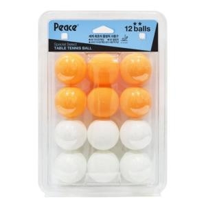 평화산업 피스 XB1KH923_48 탁구공 2성 12개입 사무용품 문구 스포츠