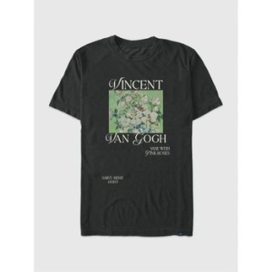 GAP 우먼 Van Gogh 핑크 로즈 오버사이즈드 그래픽 티셔츠 문리스 나이트 10672600