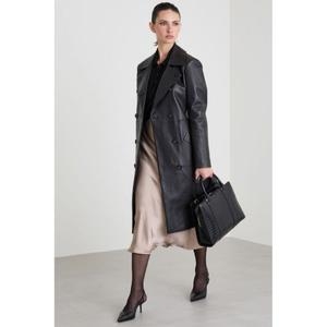 막스마라 아울렛 인트렌드 나파 가죽 트렌치코트 블랙 GIOSTRA 889468
