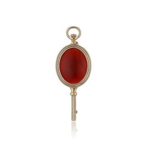 이랜드 로이드 L-DIAMOND 워치키 커닐리언 14K Gold 브로치 LLOR21202OYD