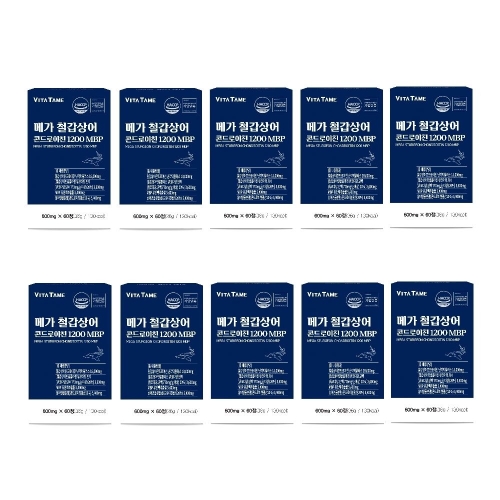 비타테미 철갑상어 콘드로이친 1200 MBP 600mg 60정
