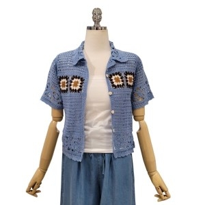 포커스 카라 뜨개 가디건 FM5E3KC3268