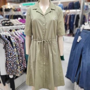 크로커다일레이디 DP01 셔츠카라원피스 체형커버자수포인트셔츠카라원피스 CLEMO S35659374
