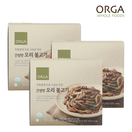 올가홀푸드  ORGA 간장맛 오리 불고기 400g