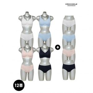 크로커다일 감탄 인견 에어쿨 스트랩 브라팬티세트