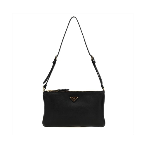 프라다 여성 삼각 로고 소프트 레더 숄더백 블랙 1BC238OVO 2CYS F0002