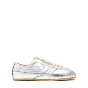 드리스반노튼 여성 메탈릭 가죽 로우탑 스니커즈 실버 81ITS0011 6402905