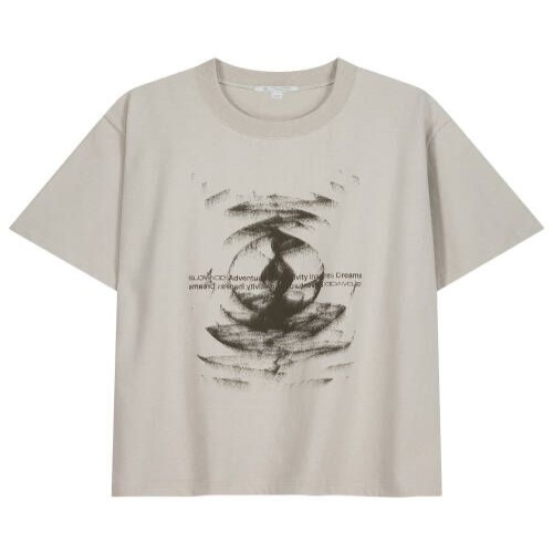 슬로우애시드 SLOW ACID 듄 웨이브 반팔 티셔츠 샌드베이지 211313