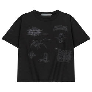 슬로우애시드 SLOW ACID 14일 배송 두들 반팔 티셔츠 블랙 211345