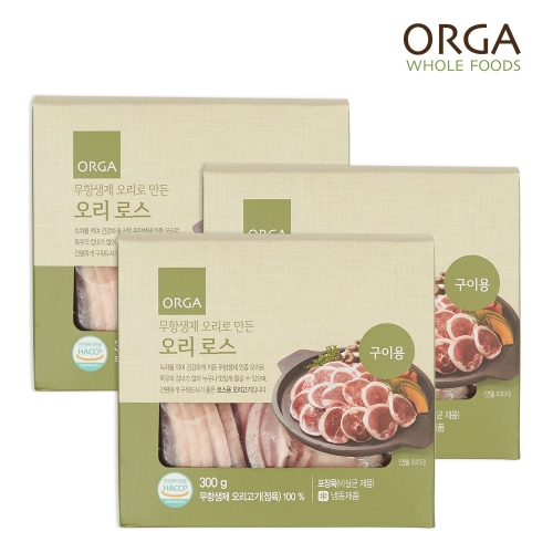올가홀푸드  ORGA 무항생제 오리로 만든 오리로스 300g