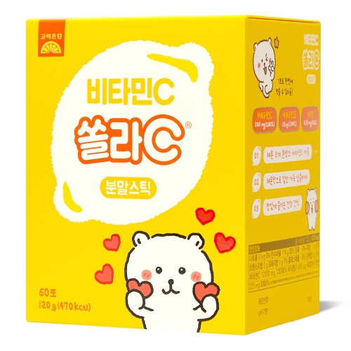 고려은단 비타민C 쏠라C 분말스틱 60포