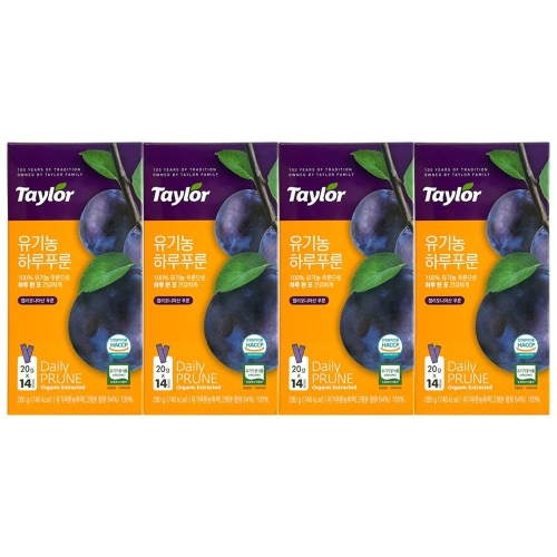 테일러브라더스팜스 유가농 하루 푸룬 20g 14포