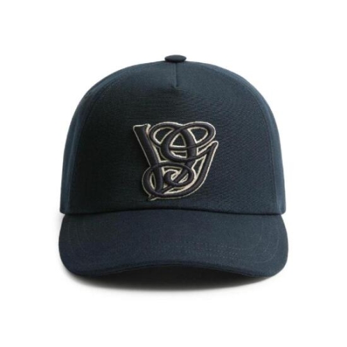 발렌티노 로고 자수 곡선 밑단 야구 모자 7Y2HDA41KKF DYVBLUEBUTTER T