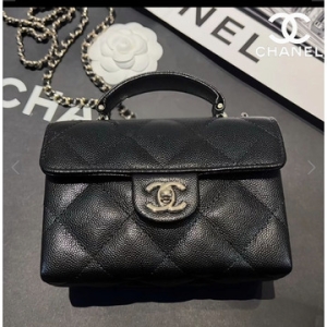 샤넬 내일도착 25년 최신 클래식 레트로 트위스트 미니백 WOC 블랙 AP4569