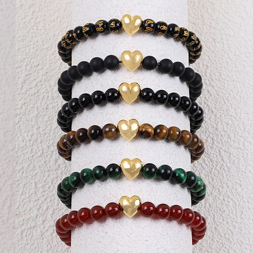 혼골드모아 골드모아 순금 [통통하트 비즈] 팔찌 1.87g