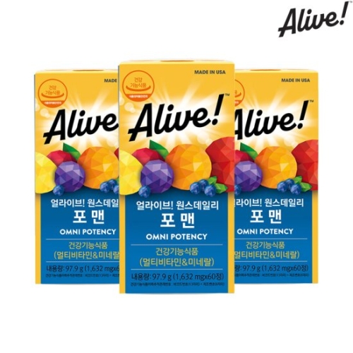 얼라이브 원스 데일리 포 맨 1632mg 60정