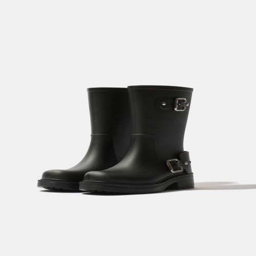 슈콤마보니 여성 버클 레인부츠_DG3CM25001BLK