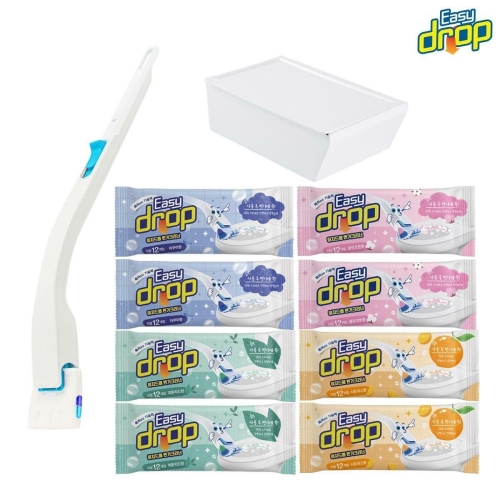 이지드롭 변기크리너 핸들 2개 + 걸이 2개 + 리필 12개입 8개 + 체험분 6개