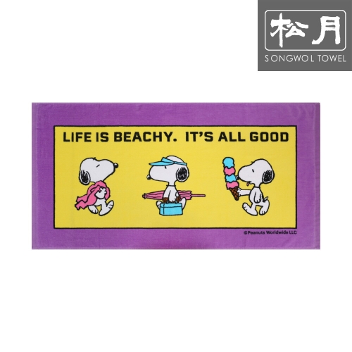 송월타월  스누피 라이프50 비치타월