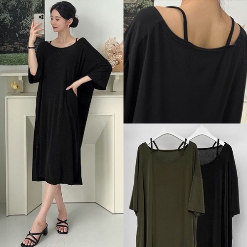 아이우먼 위쉬몰 GL 모코아이스롱박시원피스 O422H506 빅사이즈