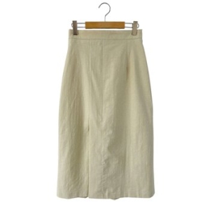 샵앤 국산 여성 뒷밴딩 트임 H라인 여름 미디 스커트 STJ-WSK-4584-베이지