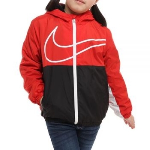 나이키키즈 키즈 아우터 뒤 플리스 윈드 브레이커 재킷 자켓 스우시 86J331-U10 -레드 454810