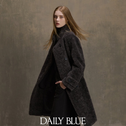 데일리블루 여성 faux 롱코트