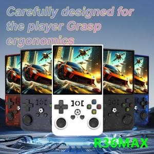 맥스  미니게임기 R36 핸드 게임 콘솔 Linux 시스템 4.0 큰 화면 인치 아이 선물 128G TF 포켓 비디오