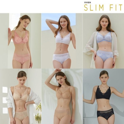 비비안 슬림핏 커버업 V핏 노와이어 브라팬티세트 12종
