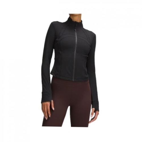 룰루레몬 국내판 디파인 크롭 자켓 재킷 Ribbed Nulu BLK 146724