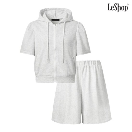 르샵 후드 집업 자켓 밴딩 숏 팬츠 셋업 DP2OW058A