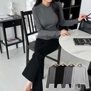 수프 셀럽하우스 여성 IUOE3851 무지 라이트 킨타 프릴엣지 긴팔 티셔츠 583093_n613_1_WFFO646