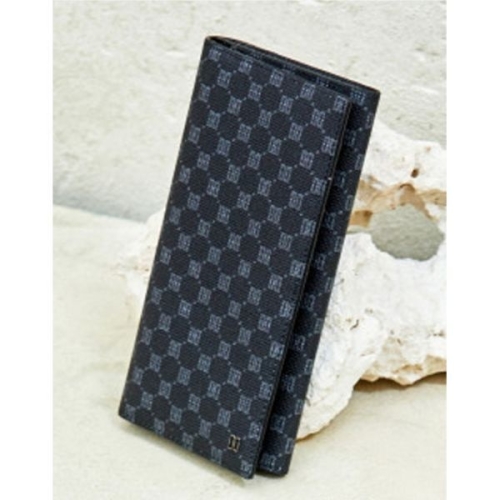 닥스 장지갑 LOUIS PVC 루이스 PVC 블랙 가죽 로고 DD 패턴 DBWA5F121BK