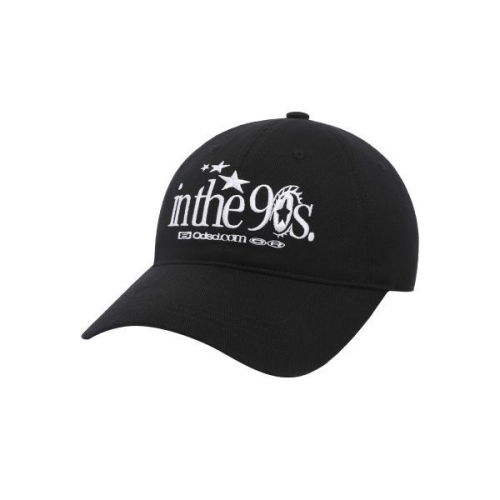 오드스튜디오 ODDSTUDIO 19일 배송 인 더 나인티스 자수 로고 볼캡 BLACK 5011971031 403163