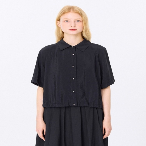 쉬즈미스 여성 백 슬릿 스트링 셔츠_SWWSTP22140