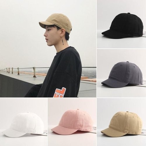 셀러허브 QN3XYU76_55 패션 짧은챙모자 캐주얼 볼캡 빈티지캡모자