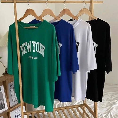 아이우먼 빅사이즈로고티 U681L506 포인트뉴욕레터링티셔츠 RA