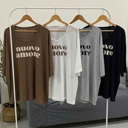 아이우먼 빅사이즈루즈핏티 U680L506 어모어차르르롱티셔츠 RA