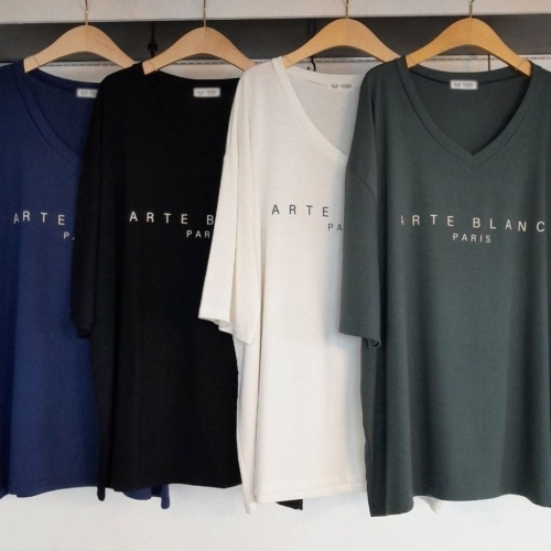 아이우먼 빅사이즈반팔티 U683L506 블랑파리부드러운티셔츠 RA