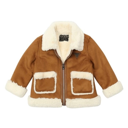 게스키즈 브라운 포켓 무스탕 G38DBJ040-T