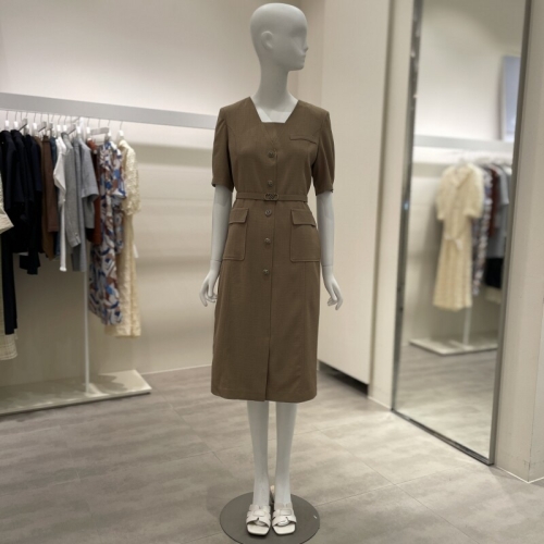 더아이잗 뉴욕 버튼 포인트 H라인 원피스 IR6M0OP951