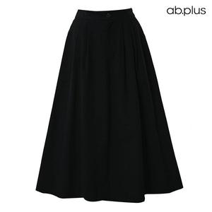 Ab.plus abplus신상 원버튼 백밴딩 코튼 플레어 스커트 LSZ5MS31A