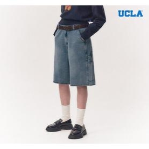 유씨엘에이 남녀공용 와이드핏 풀밴딩 카고 데님 팬츠 UB3DH1A