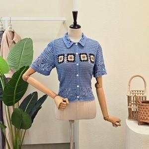 포커스 FM5E3KC32698 카라넥 썸머 뜨개 가디건