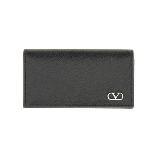 발렌티노 가라바니 남성 블랙 VLOGO SIGNATURE 카드 지갑 6Y2P0V12UAG0NO