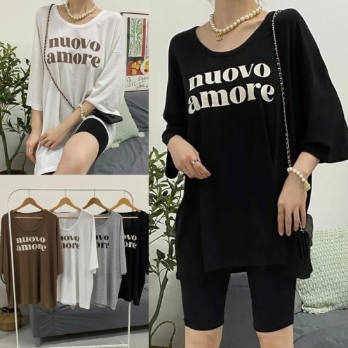 시드마켓 모어심플영문반팔티셔츠 506U680S 빅사이즈 여성