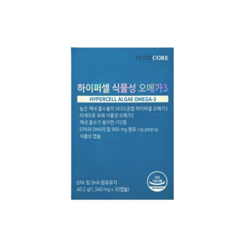 뉴트리코어 하이퍼셀 식물성 알티지 오메가3 1340mg 30캡슐