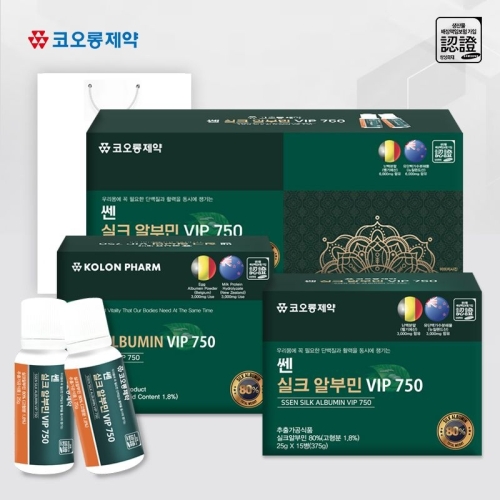 코오롱제약 쎈 실크알부민 VIP 750 25g 30병