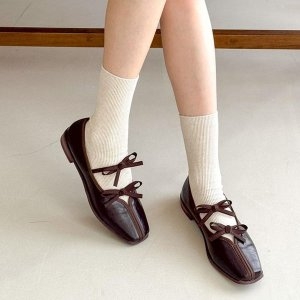 플로리다스튜디오 에브리데이 아시시 더블리본 스퀘어토 메리제인 ED2549