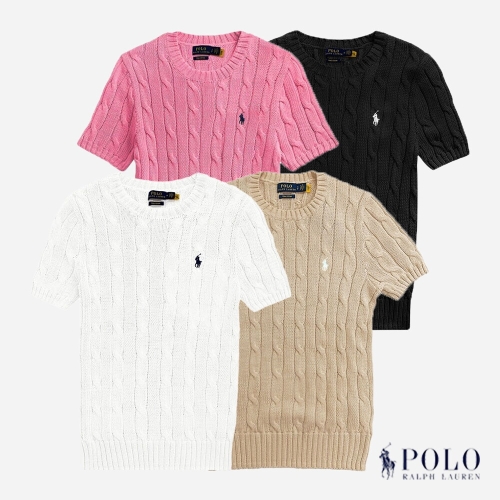 폴로랄프로렌 여성 피마코튼 반팔 니트 211795615003